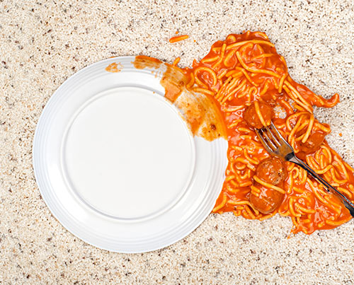 Food on the carpet
